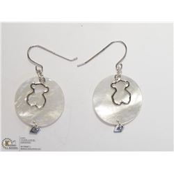 STERLING SILVER MOTHER-OF-PEARL EARRINGS