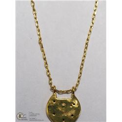 GOLD PLATED STERLING SILVER RUBY NECKLACE