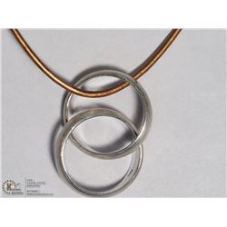 STERLING SILVER PENDANT WITH CORD (APPROX. 8G)