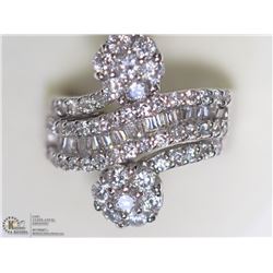 STERLING SILVER CUBIC ZIRCONIA RING SIZE 6