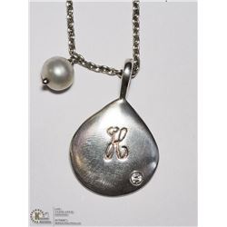 STERLING SILVER PEARL NECKLACE (APPROX. 7.5G)