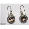 Image 1 : STERLING SILVER SMOKY QUARTZ EARRINGS (5.89G)