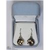 Image 2 : STERLING SILVER SMOKY QUARTZ EARRINGS (5.89G)