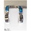 Image 1 : STERLING SILVER OPALITE EARRINGS (4.7G)