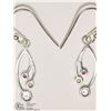 Image 1 : STERLING SILVER CUBIC ZIRCONIA EARRINGS