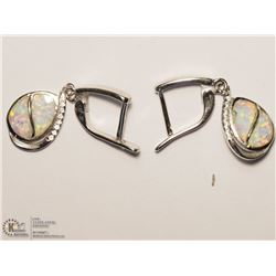 STERLING SILVER OPALITE EARRINGS (4.3G)