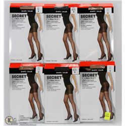 LOT OF 6 SECRET COLLECTION PANTYHOSE