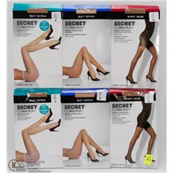 LOT OF 6 SECRET COLLECTION PANTYHOSE