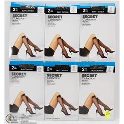 LOT OF 6 SECRET COLLECTION KNEE HIGH STOCKINGS