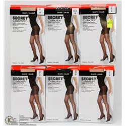 LOT OF 6 SECRET COLLECTION PANTYHOSE