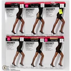 LOT OF 6 SECRET COLLECTION PANTYHOSE