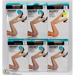 LOT OF 6 SECRET COLLECTION PANTYHOSE