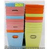 Image 1 : 22 NEW COLORED STORAGE BOXES.