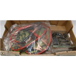 BOOSTER CABLES & NEW 8PC TOW KIT