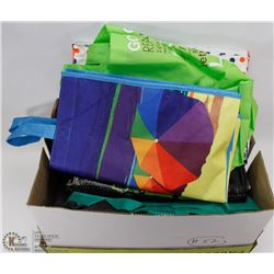 #52) BOX OF OVER 20NEW REUSABLE SHOPPING BAGS