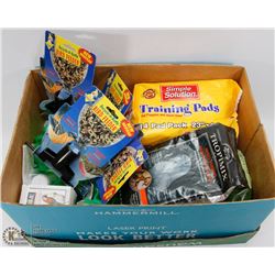 #43) BOX OF NEW BIRD PET ITEMS
