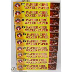 BUNDLE OF 10 ROLLS OF 25' WAX PAPER