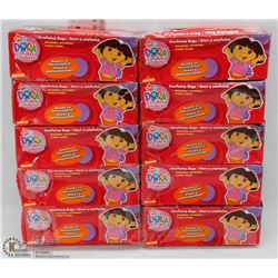 LOT OF 10 DORA SANDWICH BAGS