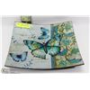 Image 1 : VINTAGE BUTTERFLY MOTIF GLASS SERVING DISH -