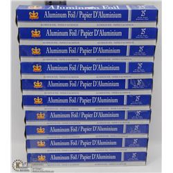 10 ROLLS OF ALUMINUM FOIL 25'