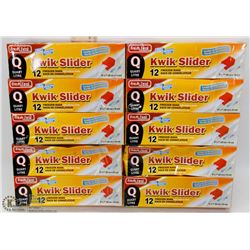 LOT OF 10 BOXES OF KWIK SLIDER FREEZER BAGS