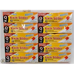 LOT OF 10 BOXES OF KWIK SLIDER FREEZER BAGS