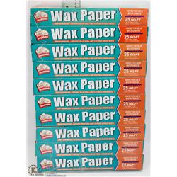 10 ROLLS OF WAX PAPER