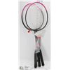 Image 1 : 2 PAIRS OF BADMINTON RACKETS WITH SHUTTLECOCKS
