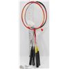 Image 1 : 2 PAIRS OF BADMINTON RACKETS WITH SHUTTLECOCKS