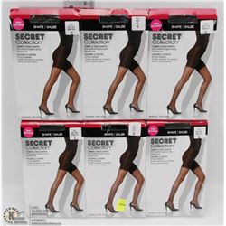 LOT OF 6 SECRET COLLECTION PANTYHOSE