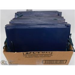 BOX WITH 78 NEW BLUE GIFT BAGS.