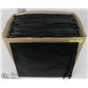 Image 1 : BOX WITH 63 NEW FLAT  BLACK  GIFT BAGS.