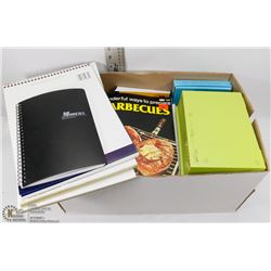 #27) BOX OF NOTE PADS & BOOKS - NEW