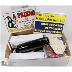 #29) BOX OF MISC KITCHEN CHINA.