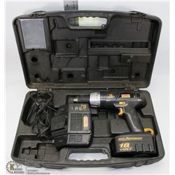 18V HEAVY DUTY RECHARGEABLE DRILL WITH 1 BATTERY &