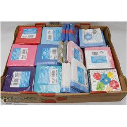 BOX OF NEW ASSORTED COLOR TABLE NAPKINS