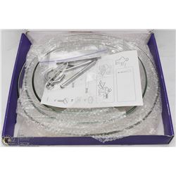 IKEA 3 TIER GLASS & METAL SERVING/CANDY TRAY.