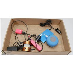 LOT OF 4 PORTABLE/BLUETOOTH - 2 BATTERY PACKS, 1