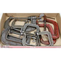 BOX OF C-CLAMPS.