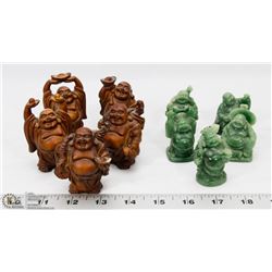COLLECTION OF 10 ASSORTED BUDDHA FIGURINES