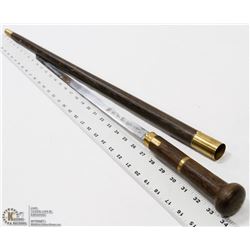 COLLECTOR WOOD CANE WITH HIDDEN SWORD