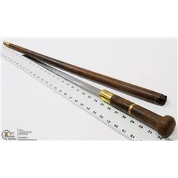 COLLECTOR WOOD CANE WITH HIDDEN SWORD