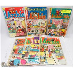 LOT OF 14-ARCHIE COMICS 25 CENT 1974-1975