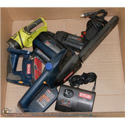 LARGE BOX OF RYOBI TOOLS - 18 VT