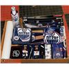 Image 1 : FLAT OF 18 ASSORTED PIECES OF OILERS MEMORABILIA.