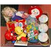 Image 1 : BOX WITH KIDS STUFF INCL TALKING DOLL , RAGGEDY