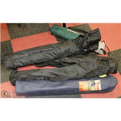 LOT OF 4 FOLDING CAMPING TABLE AND CHAIRS