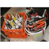 Image 1 : 5 GALLON PAIL WITH 11 CAULKING GUNS & MILK CRATE