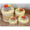 Image 1 : SET OF 4 CERAMIC CANISTERS "VINTAGE"
