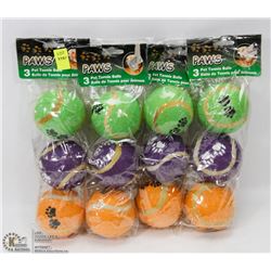 12 PAWS PET TENNIS BALLS